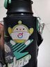 品家家品蛋仔派對兒童保溫杯一杯兩蓋316L不銹鋼保溫吸管杯兒童禮物禮盒裝 EG3614黑色 620ml 曬單實拍圖