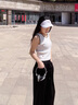 FIRSTSTATION【商場(chǎng)同款】大雅家經(jīng)典圓領(lǐng)撞色針織背心毛衣女24春夏新款9001A 白色 160/84A/M 曬單實(shí)拍圖