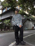 柏銘臣美式復古格子長(cháng)袖襯衫男春秋季新款潮牌痞帥寬松翻領(lǐng)休閑襯衣外套 藍色 L【建議120-135斤】 曬單實(shí)拍圖