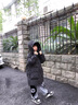 G.DUCKKIDS兒童羽絨服男童中長(zhǎng)款2025冬裝新款洋氣免洗中大童加厚童裝外套 黑色 150 cm 曬單實(shí)拍圖