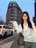 美式排扣v領(lǐng)蝙蝠袖白色長(zhǎng)袖t恤女秋季松弛感寬松慵懶風(fēng)設(shè)計(jì)感上衣 白色 M 曬單實(shí)拍圖