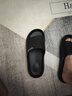 七色紡拖鞋男士踩屎感大碼四季居家用浴室防滑戶(hù)外穿厚底女涼拖 黑42-43 曬單實(shí)拍圖