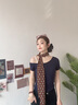 啄木鳥(niǎo)（TUCANO）絲巾女2025新款棕色波點(diǎn)長(cháng)條圍巾博主印花百搭配飾系脖綁發(fā)發(fā)帶咖啡色 曬單實(shí)拍圖