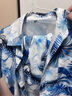 安初夏夏威夷碎花冰絲短袖襯衫男士休閑套裝海邊沙灘寬松襯衣男裝三件套 7號色+純白T XL 曬單實(shí)拍圖