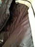雪中飛男士短款連帽羽絨服條紋印花運動(dòng)休閑外套秋冬新款輕薄保暖舒適 黑色 185/100A 曬單實(shí)拍圖