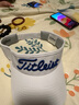Titleist泰特利斯高爾夫球帽Tour Per職業(yè)款純色無(wú)頂帽可調節功能性遮陽(yáng)帽 TH22VTPGC-14R白/藍色 (男女同款) 曬單實(shí)拍圖