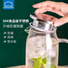 樂扣樂扣玻璃冷水壺帶把手耐熱高溫涼水壺家用涼白開水杯大容量花茶泡茶壺 冷水壺【1.2L】 曬單實拍圖