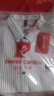 皮爾卡丹夏季高檔冰絲短袖襯衫男士薄款豎條紋商務(wù)休閑無(wú)痕免燙高彈力襯衣 白色 175/XL 曬單實(shí)拍圖