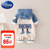迪士尼（Disney）嬰兒衣服連體衣2023新款春秋裝新生兒外抱服男女寶寶幼兒外穿外套 藍色【加絨加厚】 100 正碼 曬單實(shí)拍圖