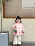 幼歌（YOUGE）嬰幼兒冬季新款燈芯絨純色直筒褲耐磨耐穿加絨保暖長褲 米白色 80 cm 曬單實拍圖