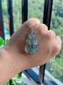 緬甸度母觀(guān)音   冰種淺綠飄花翡翠玉觀(guān)音吊墜 掛件玉器 曬單實(shí)拍圖
