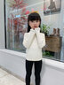 IVY HOUSE常春藤兒童裝女童2023冬季新款提花半高領(lǐng)保暖休閑百搭毛衣打底衫 米白 120cm 曬單實拍圖