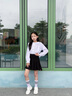 IVY HOUSE常春藤童裝女童2024年春季新款  舒適百搭學(xué)院風(fēng)百褶半身裙JK短裙 黑色 140cm 曬單實(shí)拍圖