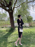 卓詩(shī)尼包頭涼鞋女2025年夏季新款仙女風(fēng)粗跟單鞋子一字扣帶溫柔高跟鞋女 米白色 37 曬單實(shí)拍圖