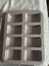 學(xué)廚 布朗尼老式蛋糕糯米蛋糕模具長方形8杯小面包吐司家用烘焙模具 金色蛋糕模WK112013-1方形8連 曬單實(shí)拍圖