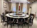 聚為新中式酒店電動(dòng)餐桌椅仿大理石餐廳飯店包廂大圓桌18人20人桌子 胡桃色 2m 電動(dòng)單桌 曬單實(shí)拍圖