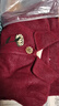 俞兆林媽媽裝新年紅呢外套中老年女裝加絨毛呢大衣奶奶裝衣服 Y244U4016 曬單實(shí)拍圖
