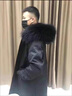 啄木鳥新款棉服男士派克服冬季可拆卸內(nèi)膽中長款加厚狐貍貉子毛皮草外套 草綠色 165 曬單實拍圖