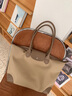 caibukaier包包女包大容量手提包通勤托特包帆布包實(shí)用生日禮物送女友送老婆 【淺駝色】高級感送女朋友高檔 百搭時(shí)尚品牌小眾休閑包 曬單實(shí)拍圖