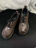 達芙妮樂(lè )福鞋女復古廢土風(fēng)厚底牛津鞋2026春季新款加絨保暖小皮鞋單鞋 棕色 36 (230mm) 標準碼 曬單實(shí)拍圖
