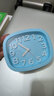 OIMG臺式創(chuàng  )意個(gè)性學(xué)生兒童鐘表床頭靜音石英鐘桌面小擺件鬧鐘電子時(shí)鐘 橢圓藍色 曬單實(shí)拍圖