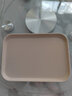 大號托盤(pán)水杯茶盤(pán)塑料長(cháng)方形托盤(pán)防摔家用幼兒園餐盤(pán)面包盤(pán)子商用 【米色】小號托盤(pán) 曬單實(shí)拍圖
