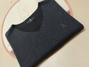 夢(mèng)特嬌羊絨蠶絲德絨無(wú)痕發(fā)熱保暖內衣男士單件上衣加絨秋衣內穿打底衫冬 V領(lǐng)-公爵灰 XL 【適合140-165斤】 曬單實(shí)拍圖