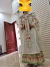 漢虞葵（繁花曲）明制云肩漢服女2024新款春季馬面裙套裝仙氣古裝 繁花曲 黃色四套裝 S 曬單實(shí)拍圖