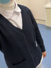 護(hù)士毛衣加絨加厚保暖秋冬季針織衫外套開衫醫(yī)護(hù)值班不起球工作服 A款藏藍(lán)（無絨款） XL 曬單實(shí)拍圖