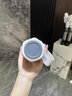 尖叫良品保溫杯咖啡杯316不銹鋼水杯大容量便攜吸管杯高顏值辦公室杯男女 羅蘭紫-316抗菌內膽 450ml 曬單實(shí)拍圖