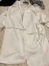 顏域新中式西服外套女2024新款夏季正裝氣質(zhì)職業(yè)裝七分袖白色西裝 白色 XXL/44 曬單實拍圖