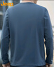 吉普（JEEP）長袖T恤男春秋季寬松休閑男士圓領(lǐng)打底衫上衣服男裝 深灰 XL  曬單實拍圖