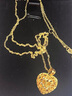 中國黃金（CHINA GOLD）黃金項鏈女足金愛心項鏈桃心吊墜情人節(jié)實用生日禮物送女友老婆 足金愛心項鏈 約4.3g 多退少補 曬單實拍圖