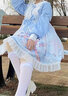 唐努烏洛麗塔op仙女裙可愛(ài)Lolita裙少女學(xué)生韓版萌正禮物正 淺藍色OP+飛機盒 XL 【130-140斤】 曬單實(shí)拍圖