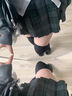 栢啟歆JK制服套裝百褶短裙女學(xué)院風(fēng)收腰短袖襯衫格裙套裝兩款蝴蝶結(jié)隨機(jī) 色短袖+碳灰短裙【套裝】 L 曬單實(shí)拍圖