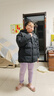 安踏（ANTA）速暖羽絨服丨四防保暖鴨絨外套女冬季寬松休閑棉服面包服 基礎(chǔ)黑-4 L (女170) 曬單實(shí)拍圖