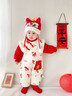 優(yōu)奇滿(mǎn)月寶寶國風(fēng)紅色衣服秋冬季嬰兒過(guò)年喜慶連體衣保暖拜年周歲禮服 袋代有?！静缓滹棥?90cm 曬單實(shí)拍圖