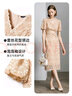 顏域蕾絲碎花連衣裙女2025夏裝法式復(fù)古收腰顯瘦V領(lǐng)裙子 花色 L  曬單實拍圖