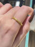 傾愛(ài)黃金戒指女999足金素圈閉口紫荊花金戒指簡(jiǎn)約生日禮物送女友 16號輕版【金重約1g】 曬單實(shí)拍圖
