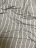 NITORI宜得利家居 100%全棉床上純棉透氣床笠/枕套/被套針織天竺棉 被套 灰色 雙人 曬單實(shí)拍圖