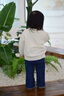幼歌（YOUGE）【阿克蘇棉】嬰幼兒春季品鏤空娃娃領(lǐng)純色柔軟親膚毛衣開(kāi)衫 淺杏 90 cm 曬單實(shí)拍圖
