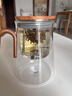 尚明磁吸飄逸杯泡茶壺全玻璃內膽茶壺高端茶水分離杯泡茶神器茶具 銀色單壺 580ml 曬單實(shí)拍圖