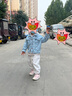 ASK JUNIOR女童外套秋季小童蝴蝶結(jié)口袋兒童水洗牛仔外套運動風(fēng) 藍(lán)色 100 曬單實拍圖