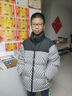 巴拉巴拉童裝兒童羽絨服冬裝男童女童寶寶加絨加厚外套親子裝時(shí)尚 白黑色調-防水防油-00319-番鴨絨 165 cm 曬單實(shí)拍圖