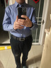 callisto卡利斯特凈色基礎(chǔ)款春夏男商務(wù)休閑平駁領(lǐng)單排扣西服西褲套裝正裝 藏青色 175B 【西服 48B】 曬單實(shí)拍圖