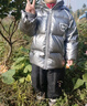 G.DUCKKIDS小黃鴨兒童羽絨服男女童秋冬亮面中小童連帽寶寶棉襖保暖白鴨絨外 灰色 140 （建議身高130cm內） 曬單實(shí)拍圖