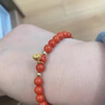 GONMCEAN【錦緞】滿肉南紅瑪瑙瓦西錦紅手串999金蓮蓬女手鏈禮物 8mm 曬單實(shí)拍圖