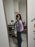歐莎（OSA）【多色可選】白色工裝風(fēng)夾克外套女士2025年新款寬松秋季短款上衣 紫色 M 曬單實(shí)拍圖