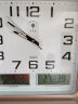 北极星（POLARIS）挂钟万年历温湿度计创意客厅日历挂表钟表夜光石英钟金色36*35cm 实拍图