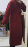 范思藍恩新中式盤(pán)扣結婚新年紅色雙面呢大衣女秋冬全羊毛呢外套14229 中國紅 S 曬單實(shí)拍圖